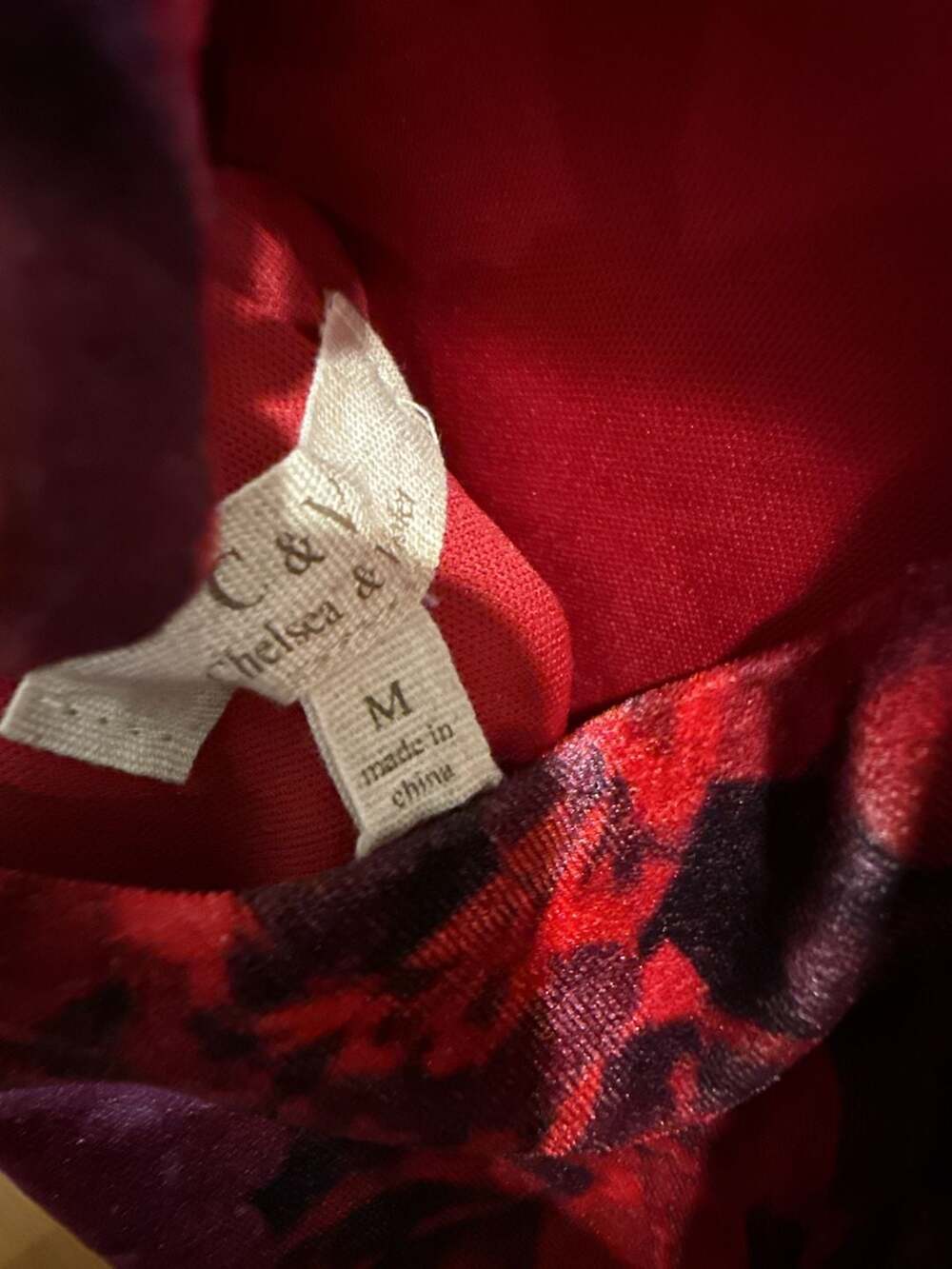 Chelsea & Violet Velvet Floral Print Long Sleeve Open Back Mini Dress - Picture 5 of 5